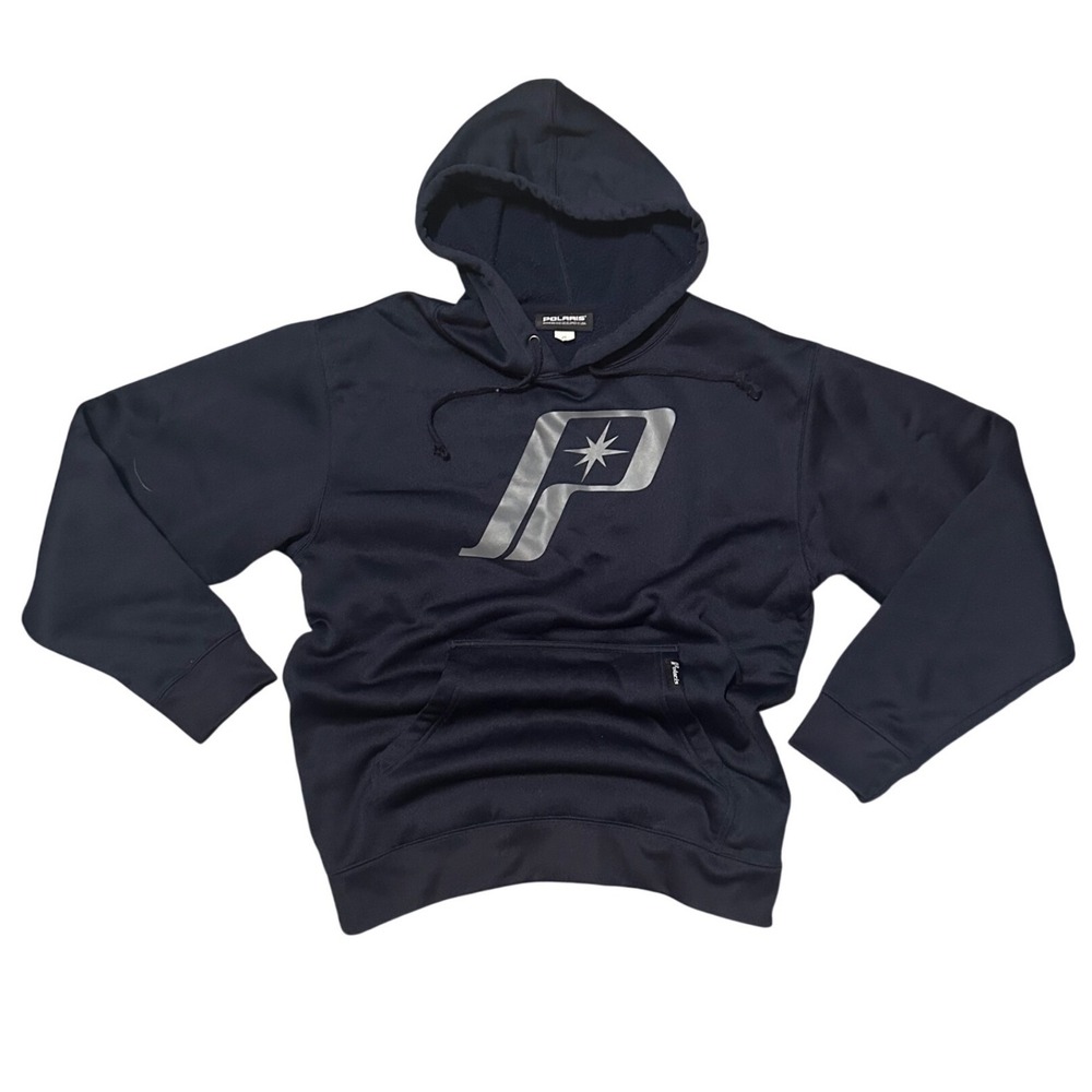 Polaris Pullover Hoodie Sweatshirt Men's Size‎ Medium Black P Logo
